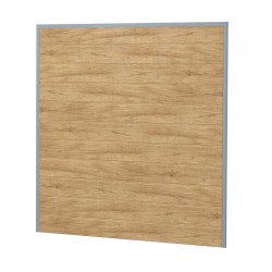 Sichtschutz Ecoline Kunststoff 180cm dicht Silbergrau-Desert Oak