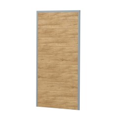 Sichtschutz Ecoline Kunststoff 90cm dicht Silbergrau-Desert Oak